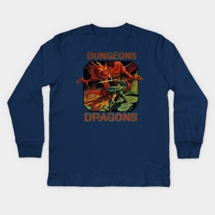 Vintage dungeons and dragons Kids Long Sleeve T-Shirt